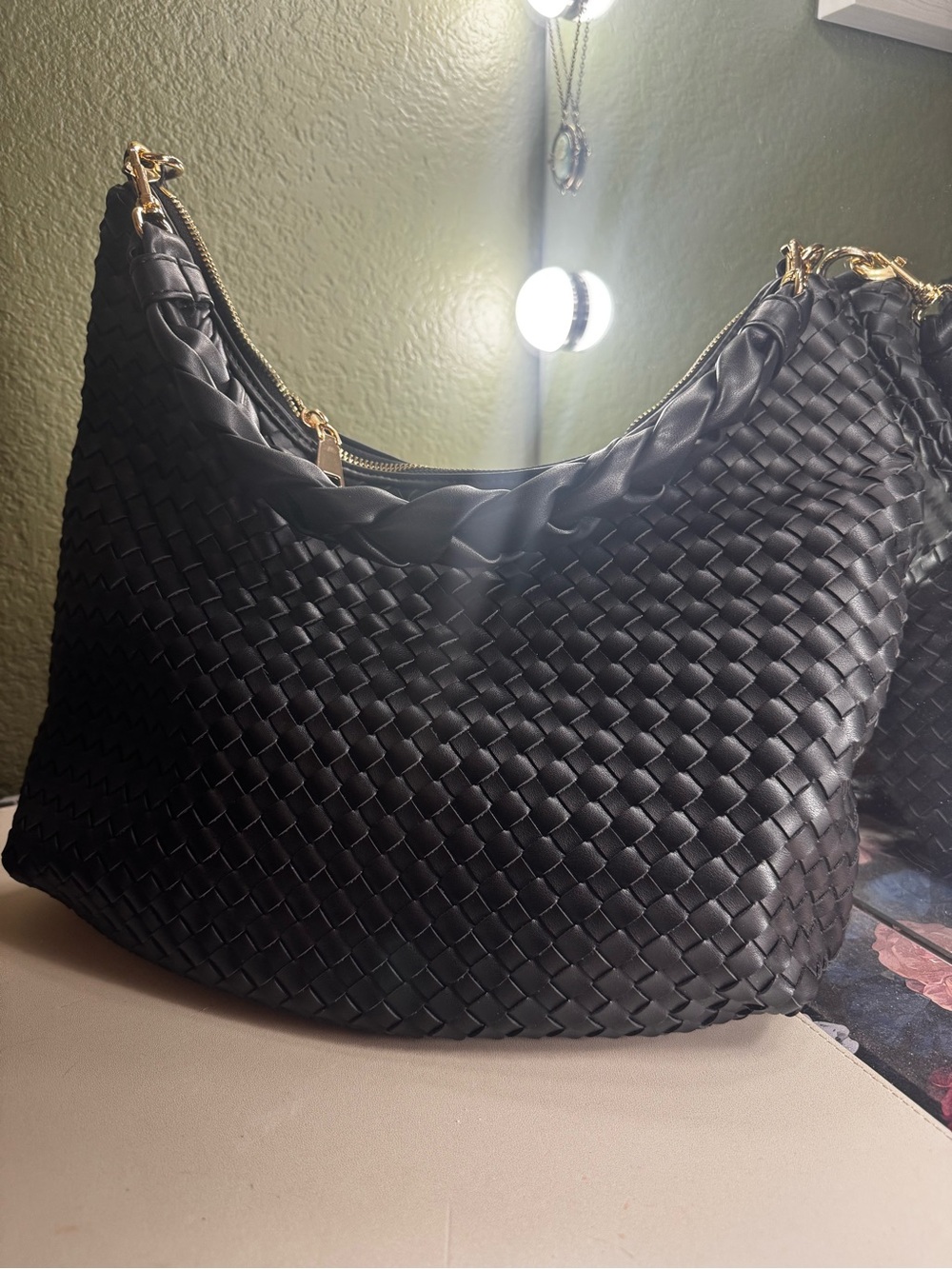 Modern + Chic Woven Black Kelly Bag - Classic Everyday Carry